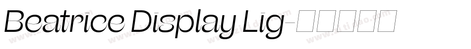 Beatrice Display Lig字体转换